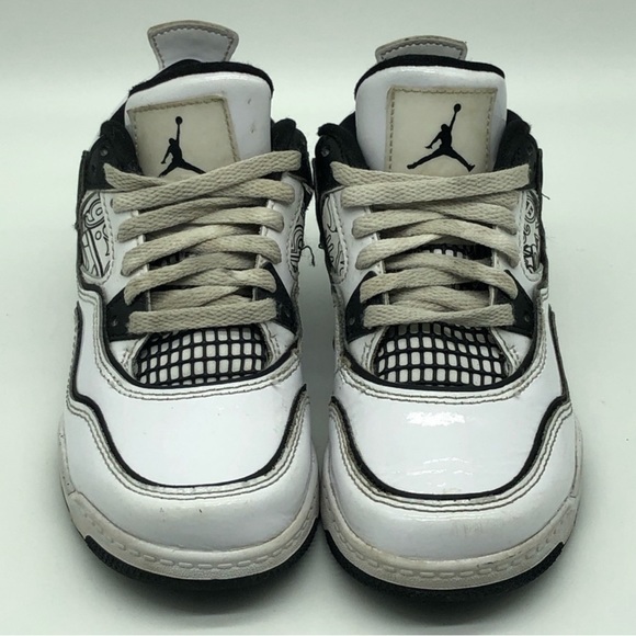 Nike Air Jordan 4 Retro Toddler ' DIY ' Unisex Sneakers - Picture 3 of 6